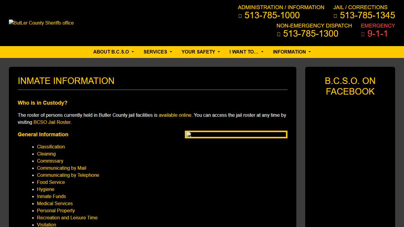 Look Up Inmate Butler County Sheriff’s Office